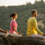 Three Yogis Meditating on top of Siva Hill