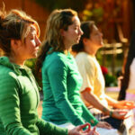 Sitting Group Meditation Outdoors