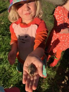 kid with frog